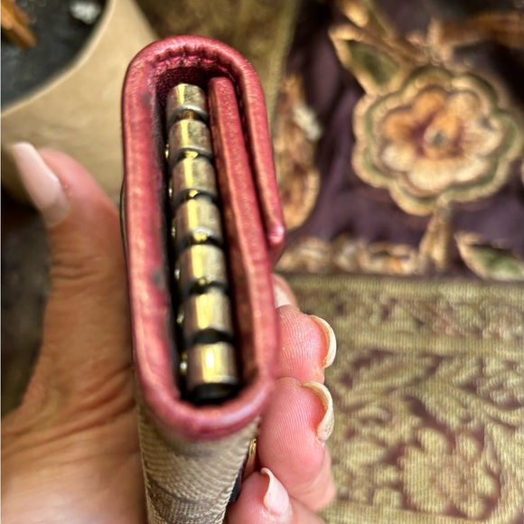 Authentic GUCCI Monogram leather signature canvas snap flap ❤️ card/keys wallet - Picture 11 of 13